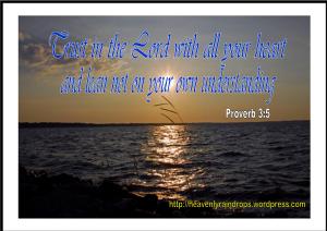 Trust to the Lord proverb  3 5